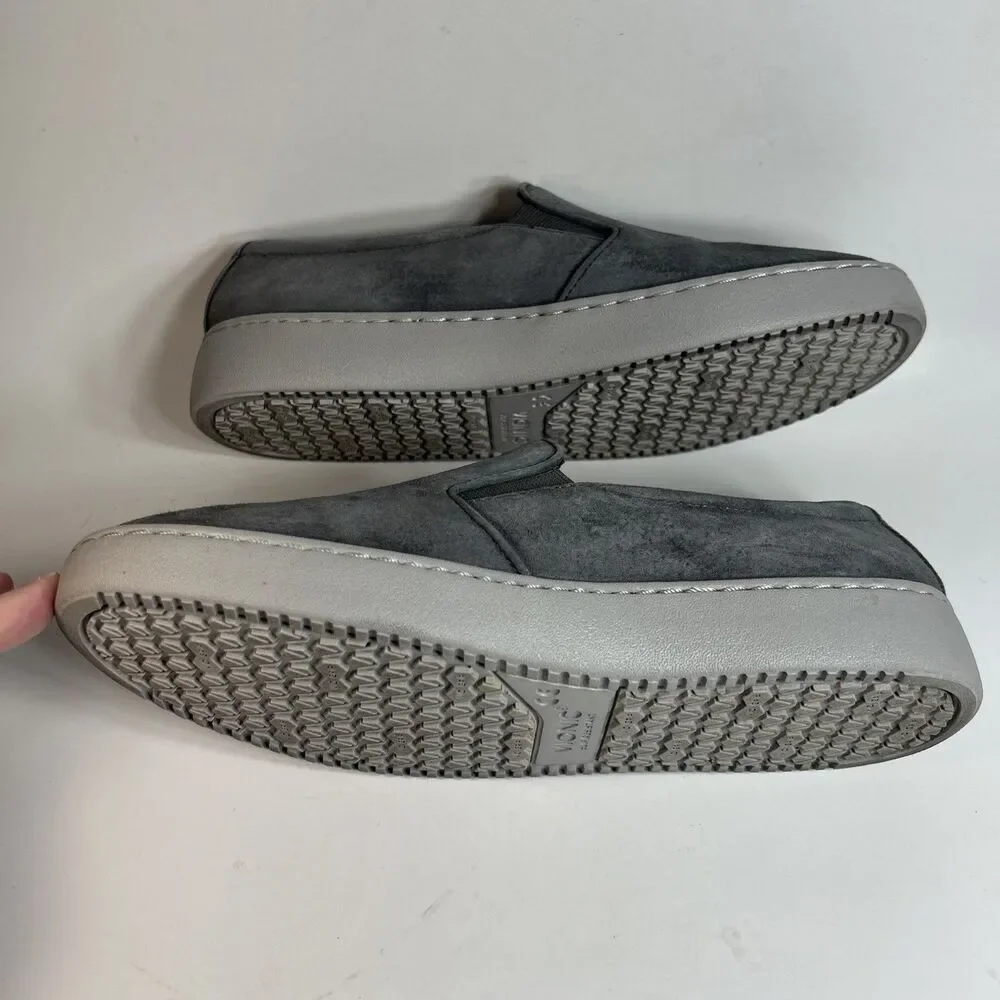 Vionic Women's Sneakers Size 8 Avery Pro Suede Slip On Vio Grip  Leather Gray